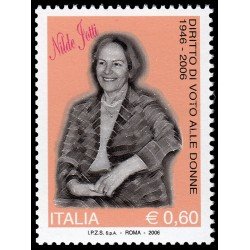 Italia Italy 2876 2006 60 aniv. Derecho a voto de las mujeres MNH