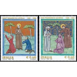 Italia Italy 2890/91 2006 Personalidades Religión San Ignacio de Loyola San Francisco Javier MNH