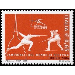 Italia Italy 2892 2006 Campeonato mundial de esgrima en Turín MNH