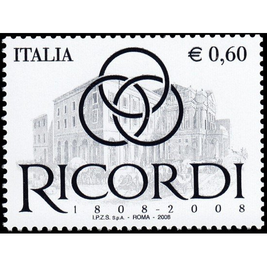 Italia Italy 2984  2008 200 aniv. Casa Ricordi edición musical MNH