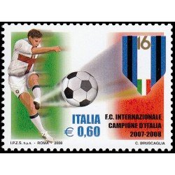 Italia Italy 3010 2008 Deporte Club de Fútbol Internacional campeón de Italia 2007-8 MNH