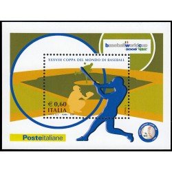Italia Italy HB 47 2009 XXXVIII Copa del Mundo de Béisbol MNH