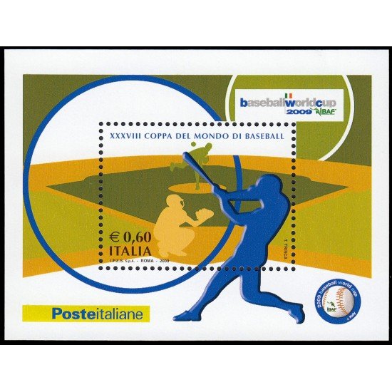 Italia Italy HB 47 2009 XXXVIII Copa del Mundo de Béisbol MNH