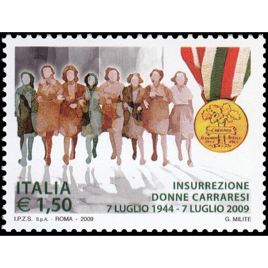 Italia Italy 3071 2009 65 aniv. de la insurrección de las mujeres de Carrara MNH