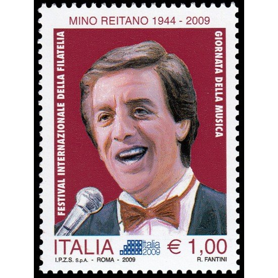 Italia Italy 3107 2009 Exposición Internacional de Filatelia en Roma. Jornada de musica Mino Reitano MNH