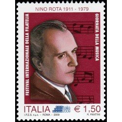 Italia Italy 3108 2009 Exposición Internacional de Filatelia en Roma. Jornada de musica Nino Rota MNH Italia Italy 3108 2009 Exposición Internacional de Filatelia en Roma. Jornada de musica Nino Rota MNH