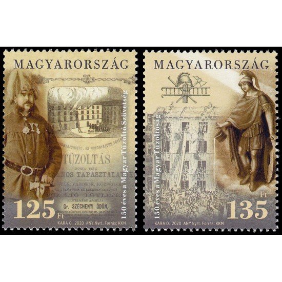 Hungría Hungary 6123/24 2020 Bomberos MNH Hungría Hungary 6123/24 2020 Bomberos MNH