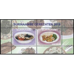 Upaep Suriname 2019 Comida tradicional Hoja Bloque MNH
