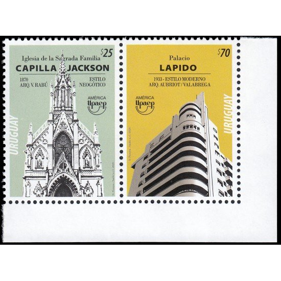 Upaep Uruguay 2020 Arquitectura MNH Upaep Uruguay 2020 Arquitectura MNH