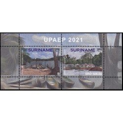 Upaep Suriname 2021 Turismo Hoja Bloque MNH Upaep Suriname 2021 Turismo Hoja Bloque MNH