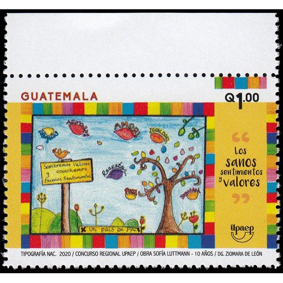 Upaep Guatemala 2020 Los sanos sentimientos y valores MNH Upaep Guatemala 2020 Los sanos sentimientos y valores MNH