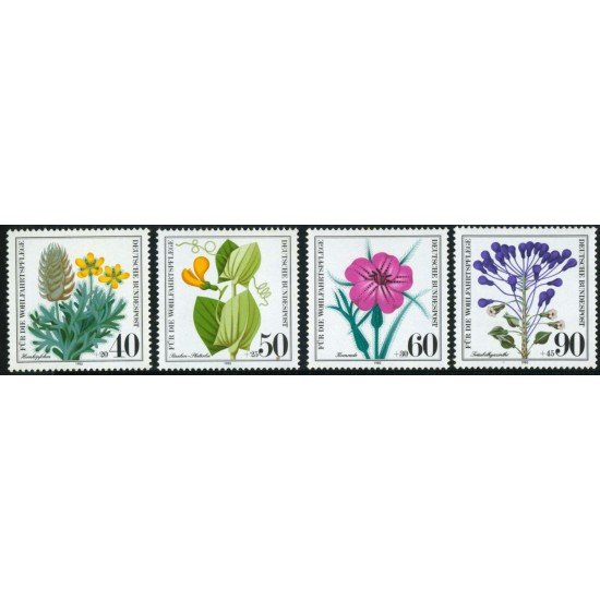 FL3/S Alemania Federal Germany Nº905/08 1980 Sorteo benéfico-Flores-Lujo FL3/S Alemania Federal Germany Nº905/08 1980 Sorteo benéfico-Flores-Lujo