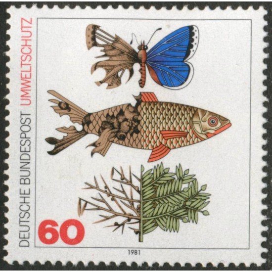 FAU5/S Alemania Federal Germany Nº 919 1981 Protección naturaleza Fauna y flora FAU5/S Alemania Federal Germany Nº 919 1981 Protección naturaleza Fauna y flora