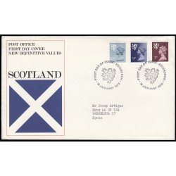 Gran Bretaña 846/54 (de la serie) 1978 SPD FDC Serie Reina Isabel II Escocia Sobre primer día Edinburgh