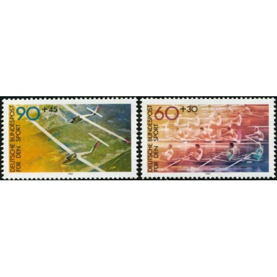 Alemania Federal  Germany  Nº 926/27  1981 Sorteo por el deporte-Nautica y aeronautica-Lujo