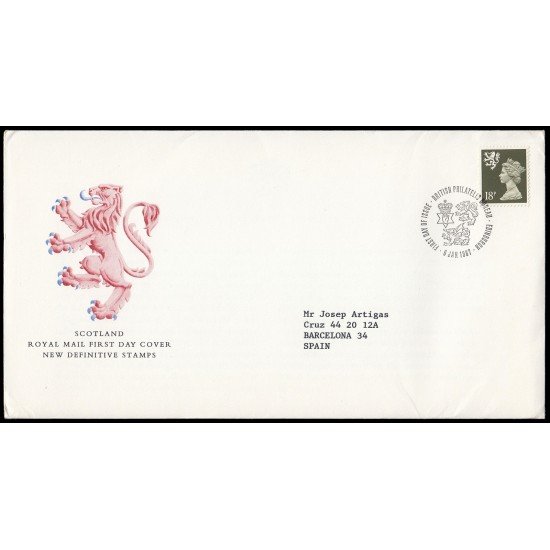 Gran Bretaña 1253 1987 SPD FDC Serie Reina Isabel II Escocia Sobre primer día Philatelic Bureau Gran Bretaña 1253 1987 SPD FDC Serie Reina Isabel II Escocia Sobre primer día Philatelic Bureau
