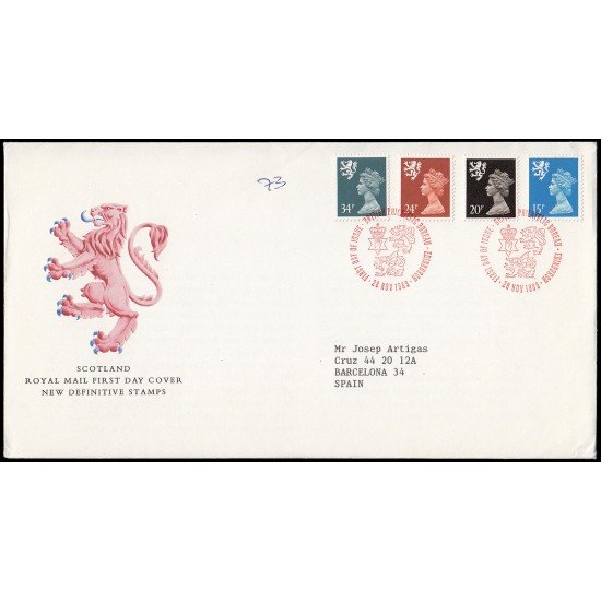 Gran Bretaña 1422/33 (de la serie) 1989 SPD FDC Serie Reina Isabel II Escocia Sobre primer día Philatelic Bureau Gran Bretaña 1422/33 (de la serie) 1989 SPD FDC Serie Reina Isabel II Escocia Sobre primer día Philatelic Bureau