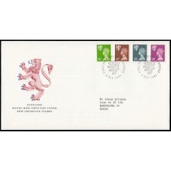 Gran Bretaña 1579/90 (de la serie) 1991 SPD FDC Serie Reina Isabel II Escocia Sobre primer día Edinburgh