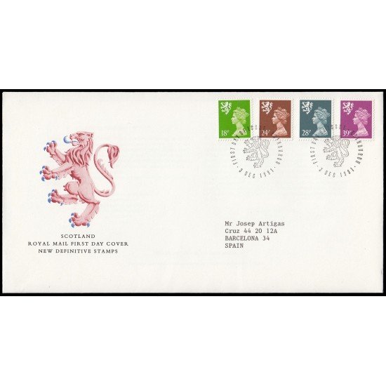 Gran Bretaña 1579/90 (de la serie) 1991 SPD FDC Serie Reina Isabel II Escocia Sobre primer día Edinburgh Gran Bretaña 1579/90 (de la serie) 1991 SPD FDC Serie Reina Isabel II Escocia Sobre primer día Edinburgh
