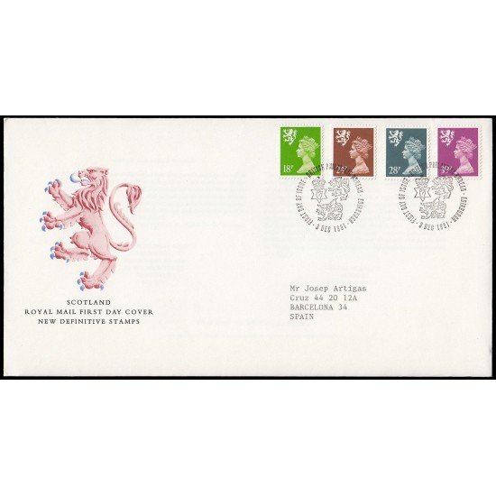 Gran Bretaña 1579/90 (de la serie) 1991 SPD FDC Serie Reina Isabel II Escocia Sobre primer día Philatelic Bureau Gran Bretaña 1579/90 (de la serie) 1991 SPD FDC Serie Reina Isabel II Escocia Sobre primer día Philatelic Bureau