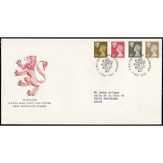 Gran Bretaña 1718/29 (de la serie) 1993 SPD FDC Serie Reina Isabel II Escocia Sobre primer día Edinburgh Gran Bretaña 1718/29 (de la serie) 1993 SPD FDC Serie Reina Isabel II Escocia Sobre primer día Edinburgh