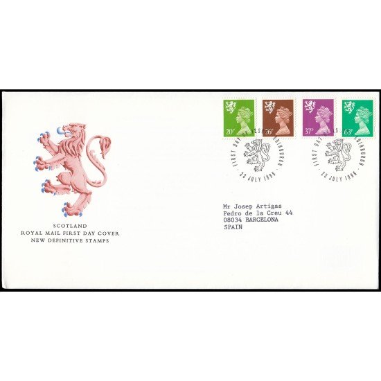 Gran Bretaña 1893/04 (de la serie) 1996 SPD FDC Serie Reina Isabel II Sobre primer día Edinburgh Gran Bretaña 1893/04 (de la serie) 1996 SPD FDC Serie Reina Isabel II Sobre primer día Edinburgh