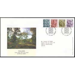 Gran Bretaña 2249/52 2001 SPD FDC Serie Regional Inglaterra Sobre primer día Philatelic Bureau Gran Bretaña 2249/52 2001 SPD FDC Serie Regional Inglaterra Sobre primer día Philatelic Bureau
