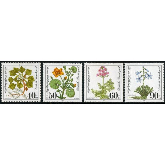 FL3/S Alemania Federal  Germany  Nº 940/43   1981 Sorteo beneficencia-Plantas acuáticas-Lujo