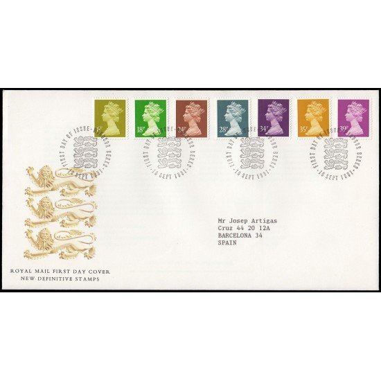 Gran Bretaña 1561/67 1991 SPD FDC Serie Reina Isabel II Sobre primer día Windsor Gran Bretaña 1561/67 1991 SPD FDC Serie Reina Isabel II Sobre primer día Windsor