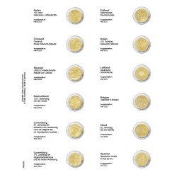 Lindner MU2E32 Hojas Multi Collect para 2 EURO-monedas conmemorativas: Italia 2023 - España 2023
