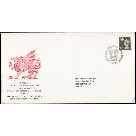 Gran Bretaña 1255 1987 SPD FDC Serie Reina Isabel II Gales Sobre primer día Philatelic Bureau Gran Bretaña 1255 1987 SPD FDC Serie Reina Isabel II Gales Sobre primer día Philatelic Bureau