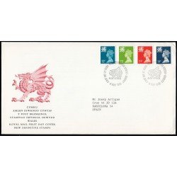 Gran Bretaña 1346/57 (de la serie) 1988 SPD FDC Serie Reina Isabel II Gales Sobre primer día Cardiff Gran Bretaña 1346/57 (de la serie) 1988 SPD FDC Serie Reina Isabel II Gales Sobre primer día Cardiff