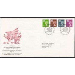 Gran Bretaña 1579/90 (de la serie) 1991 SPD FDC Serie Reina Isabel II Gales  Sobre primer día Cardiff