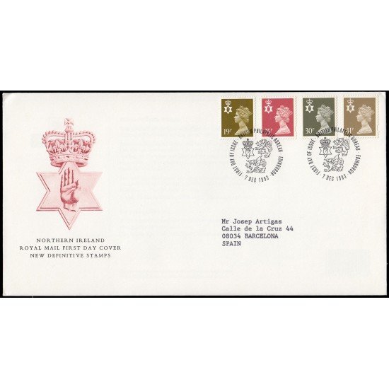 Gran Bretaña 1718/29 (de la serie) 1993 SPD FDC Serie Reina Isabel II Irlanda del Norte Sobre primer día Philatelic Bureau Gran Bretaña 1718/29 (de la serie) 1993 SPD FDC Serie Reina Isabel II Irlanda del Norte Sobre primer día Philatelic Bureau