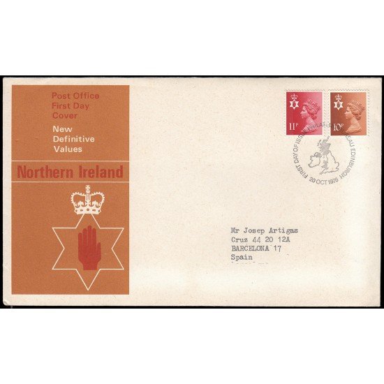Gran Bretaña 807/12 (de la serie) 1976 SPD FDC Serie Reina Isabel II Irlanda del Norte Sobre primer día Philatelic Bureau Gran Bretaña 807/12 (de la serie) 1976 SPD FDC Serie Reina Isabel II Irlanda del Norte Sobre primer día Philatelic Bureau