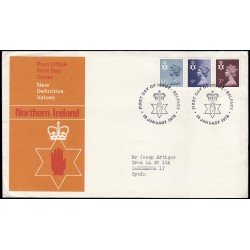 Gran Bretaña 846/54 (de la serie) 1978 SPD FDC Serie Reina Isabel II Irlanda del Norte Sobre primer día Belfast