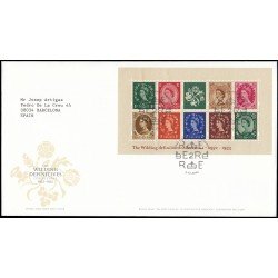 Gran Bretaña HB 19 2002 SPD FDC 50 aniv. serie Reina Isabel II Sobre primer día Windsor Gran Bretaña HB 19 2002 SPD FDC 50 aniv. serie Reina Isabel II Sobre primer día Windsor