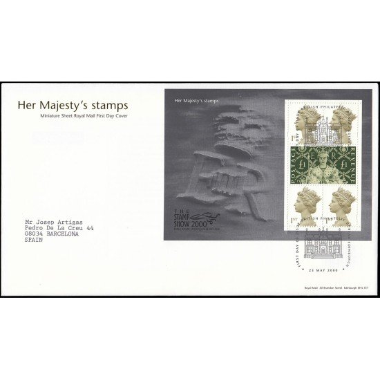 Gran Bretaña HB 10 2000 SPD FDC Exposición filatélica Internacional en londres Sobre primer día Philatelic Bureau Gran Bretaña HB 10 2000 SPD FDC Exposición filatélica Internacional en londres Sobre primer día Philatelic Bureau