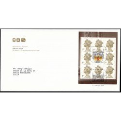 Gran Bretaña C2154 (1ª hoja) 2000 SPD FDC HB de Carné Prestigio Sobre primer día Philatelic Bureau