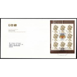 Gran Bretaña C2154 (1ª hoja) 2000 SPD FDC HB de Carné Prestigio Sobre primer día Londres