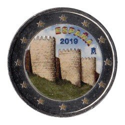 España 2019 2 € euros conmemorativos Color Muralla de Ávila