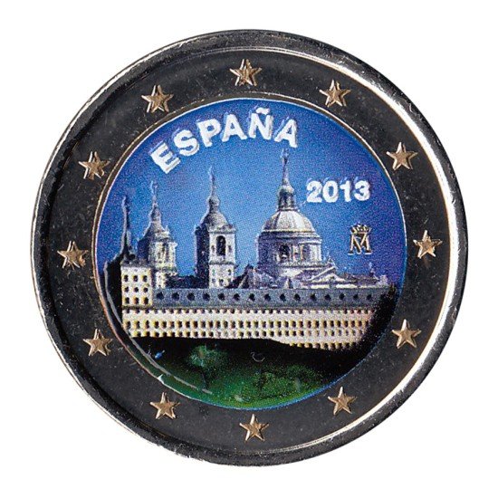 España 2013 2 € euros conmemorativos Color UNESCO Monasterio del Escorial España 2013 2 € euros conmemorativos Color UNESCO Monasterio del Escorial