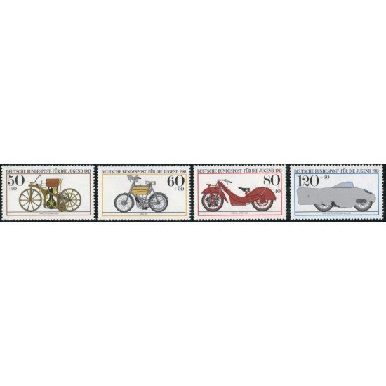 Alemania Federal Germany Nº 1000/03 1983 Sorteo por la juventud-Motocicletas históricas-Lujo Alemania Federal Germany Nº 1000/03 1983 Sorteo por la juventud-Motocicletas históricas-Lujo