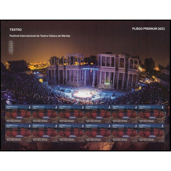 España Pliego Premium 139 2023 Teatro Festival Internacional de Teatro Clásico de Mérida MNH Tarifa A España Pliego Premium 139 2023 Teatro Festival Internacional de Teatro Clásico de Mérida MNH Tarifa A