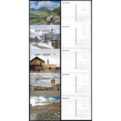 España Spain 5644D 2023 Pueblos con encanto  5644/47 Bagergue Briones Pedraza Ponte Maceira Autoadhesivos Tarifa A