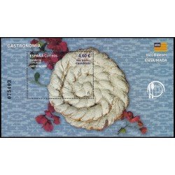 España Spain 5651 2023 Hojita Gastronomía España en 19 platos Illes Balears Ensaimada MNH
