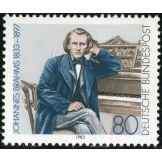 CIN Alemania Federal Germany Nº 1009 150º Aniv. de Johannes Brahms Lujo CIN Alemania Federal Germany Nº 1009 150º Aniv. de Johannes Brahms Lujo