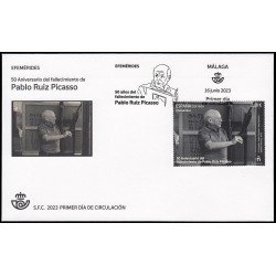 España Spain 5666 2023 Efemérides 50 aniv. del fallecimiento de Pablo Ruiz Picasso SPD Sobre Primer Día