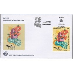 España Spain 5676 2023 Euromed Festivales del Mediterráneo SPD Sobre Primer Día