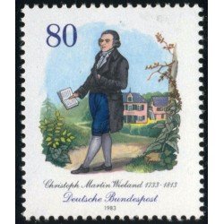 VAR2/S Alemania Federal Germany Nº 1015 1983 250º Aniv. de Cristoph Martin Wieland Lujo VAR2/S Alemania Federal Germany Nº 1015 1983 250º Aniv. de Cristoph Martin Wieland Lujo